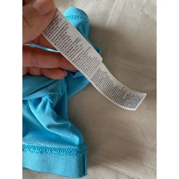 Old Navy Active Bra M(8) Powersoft Girls Crop Top Turquoise/Pink Athletic Sports - Picture 12 of 13